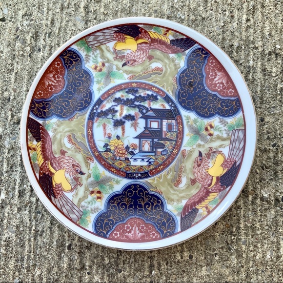 Vintage Imari Ware Japan Minka Phasianus decorative plate phoenix bird - Picture 2 of 4
